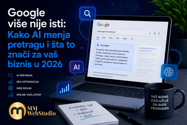 Google više nije isti: Kako AI menja pretragu i šta to znači za vaš biznis u 2026 | Web Studio MM